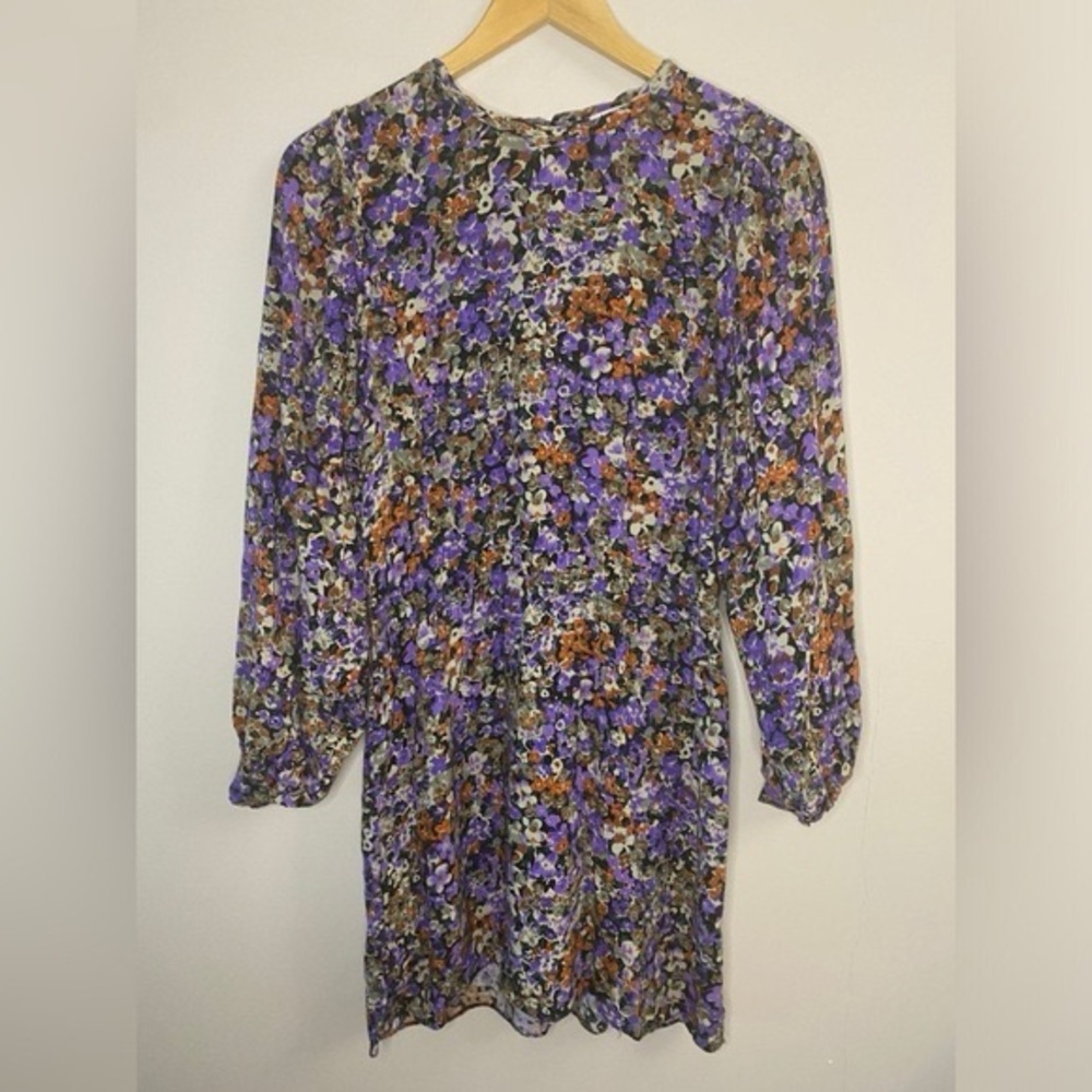 Stradivarius Balloon Sleeve Floral  Dress